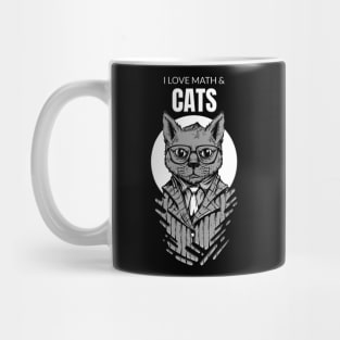 I Love Math And Cats - Maths Cat Algebra Calculus Gift Mug